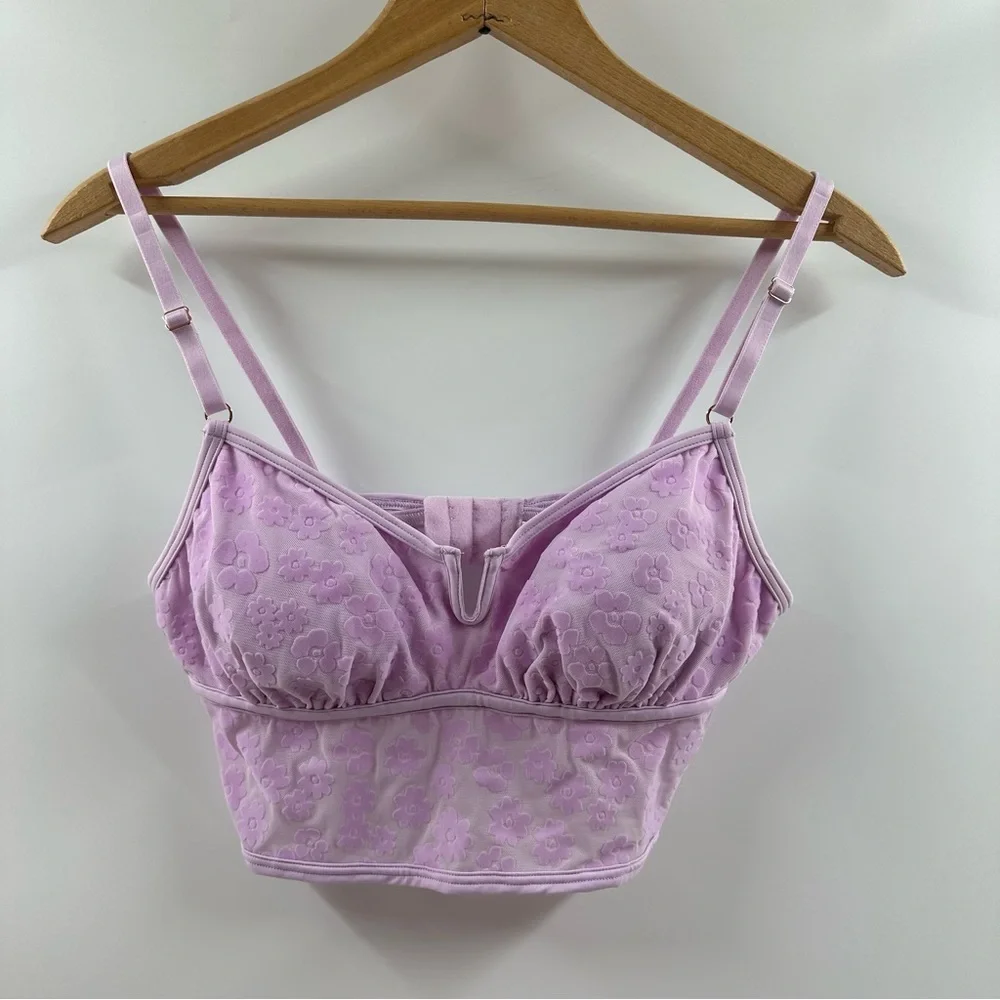 Victoria’s Secret PINK Lavender Bralette – Rose Gold Accents, Size Medium - Picture 1 of 6